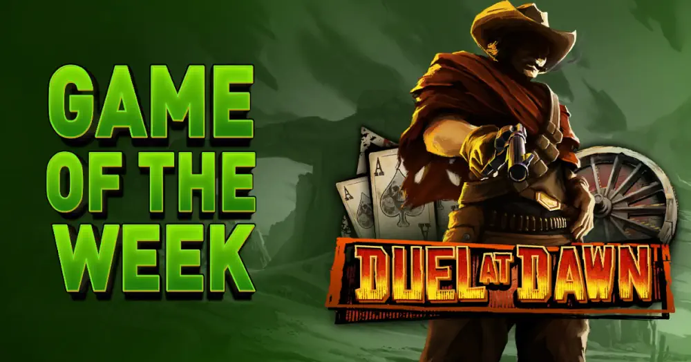 ThePokies Game of the Week featuring Duel at Dawn Western-themed slot